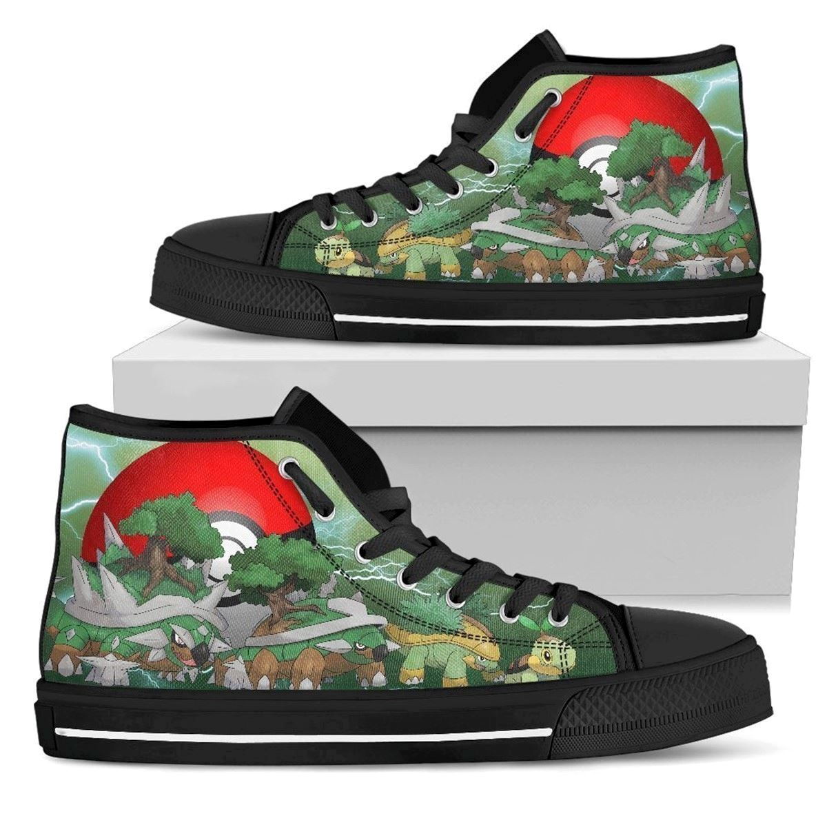 Torterra High-top Pokemon Canvas Shoes