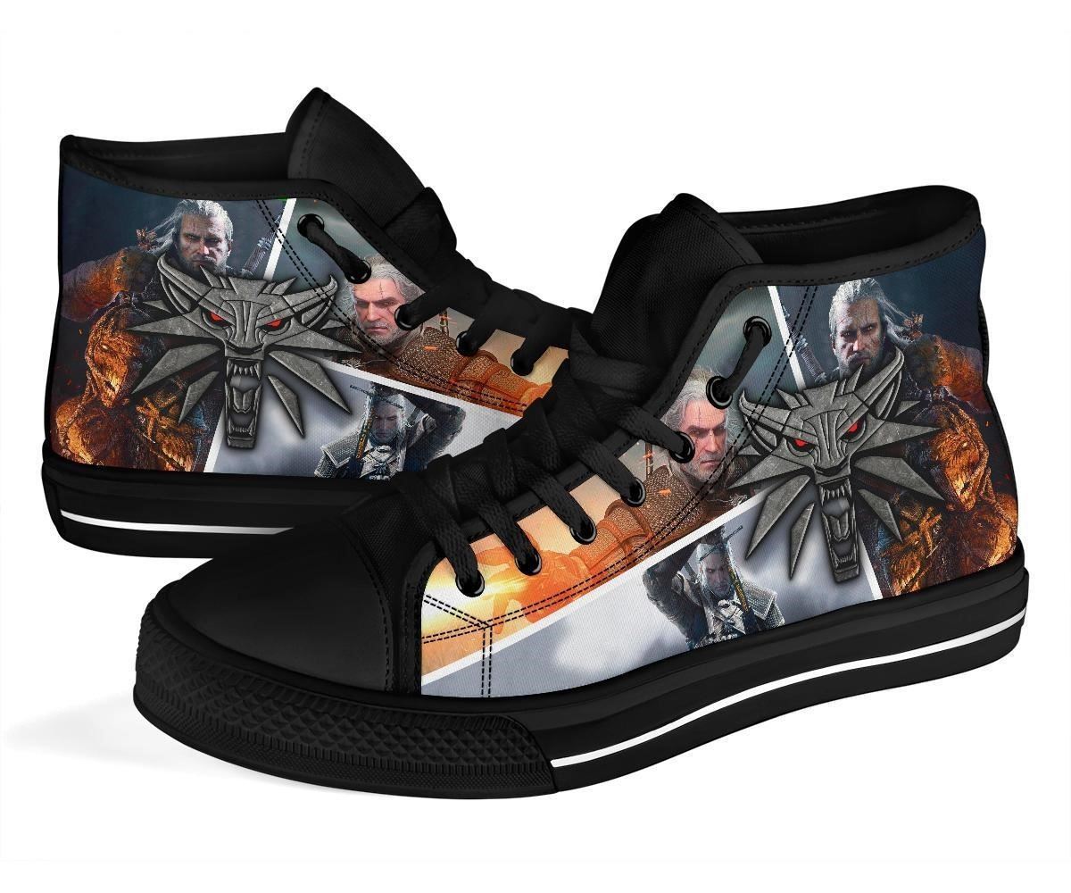 Witcher Wolf Charm High Top Sneakers