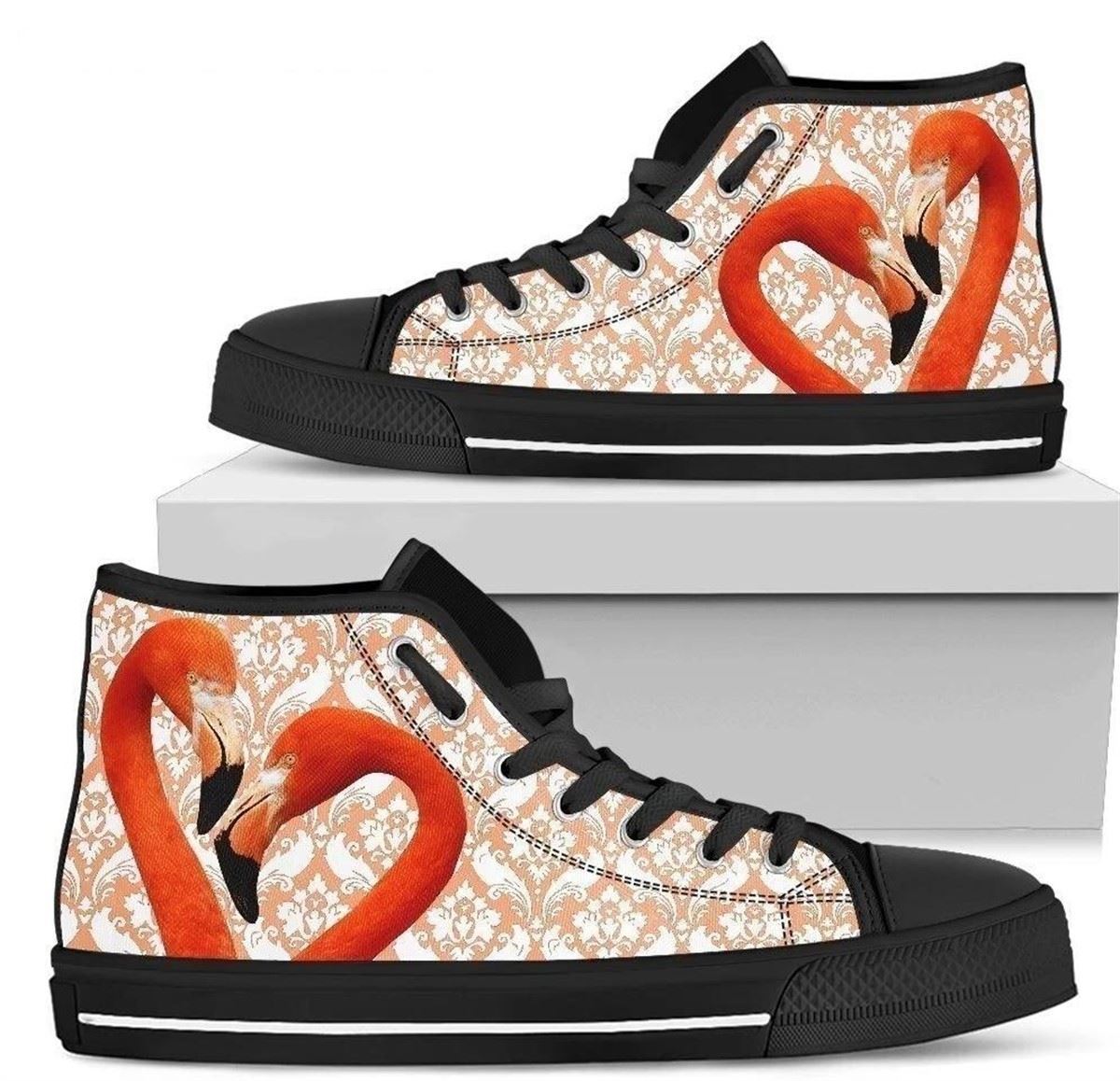 Womens High Top Flamingo Flock Shoes Gift