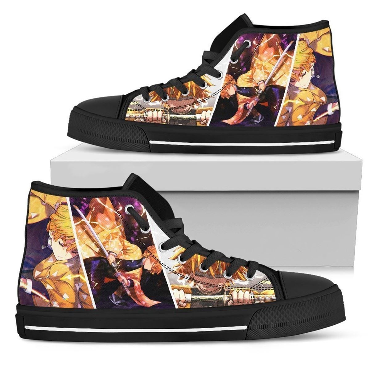 Zenitsu Demon Slayer High Top Anime Sneakers