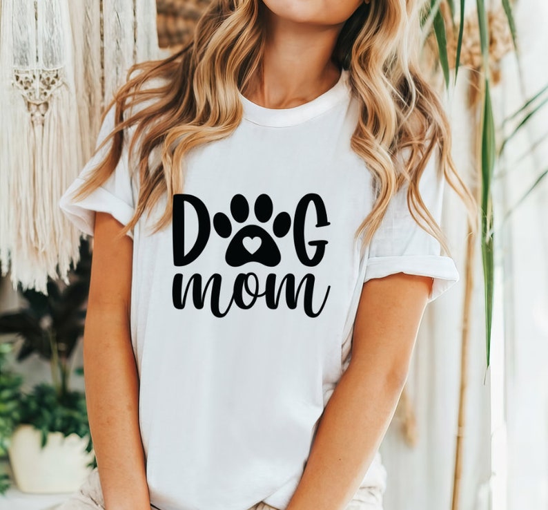 Dog Mom Graphic T-Shirt Pawsome Style for Women