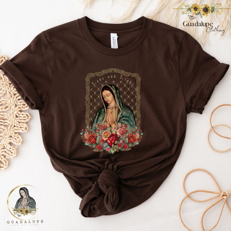 Vintage Style Our Lady of Guadalupe Clip Art, Unique Catholic Christmas Gifts