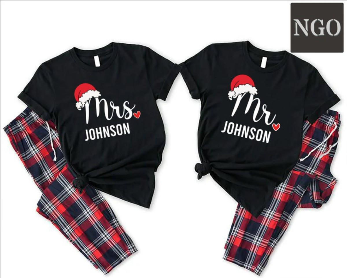 Enchanting Christmas Couple Shirts Matching Pajamas for Holiday Cheer