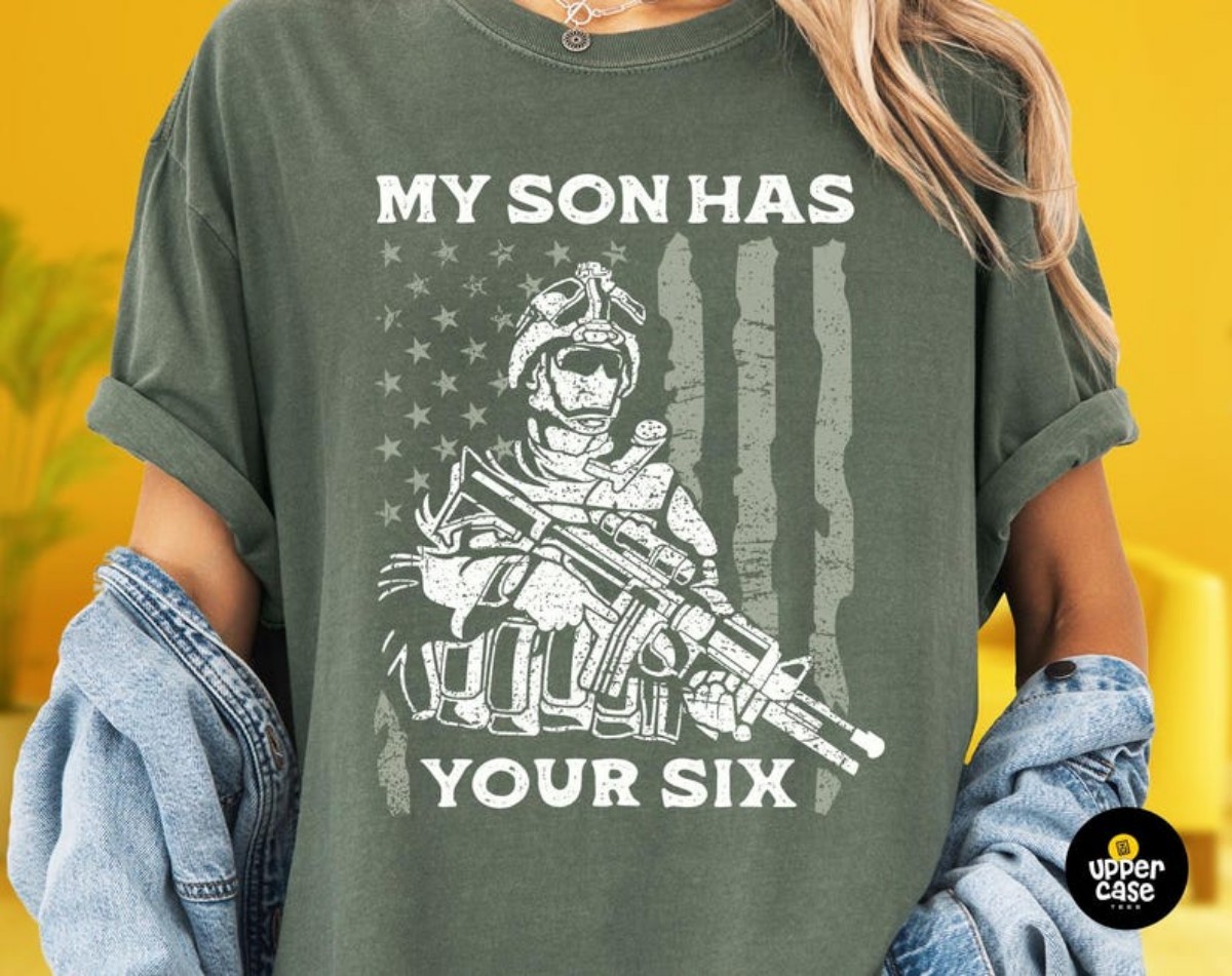 Military Mom Dad Shirt Proud Army Parent, US Flag