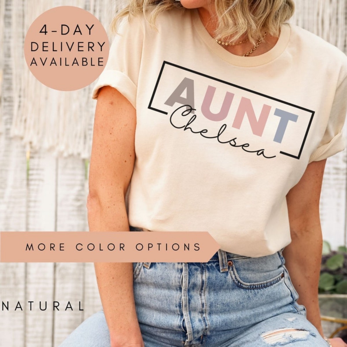 Aunt Shirt Custom Pregnancy Announcement Gift for Aunts