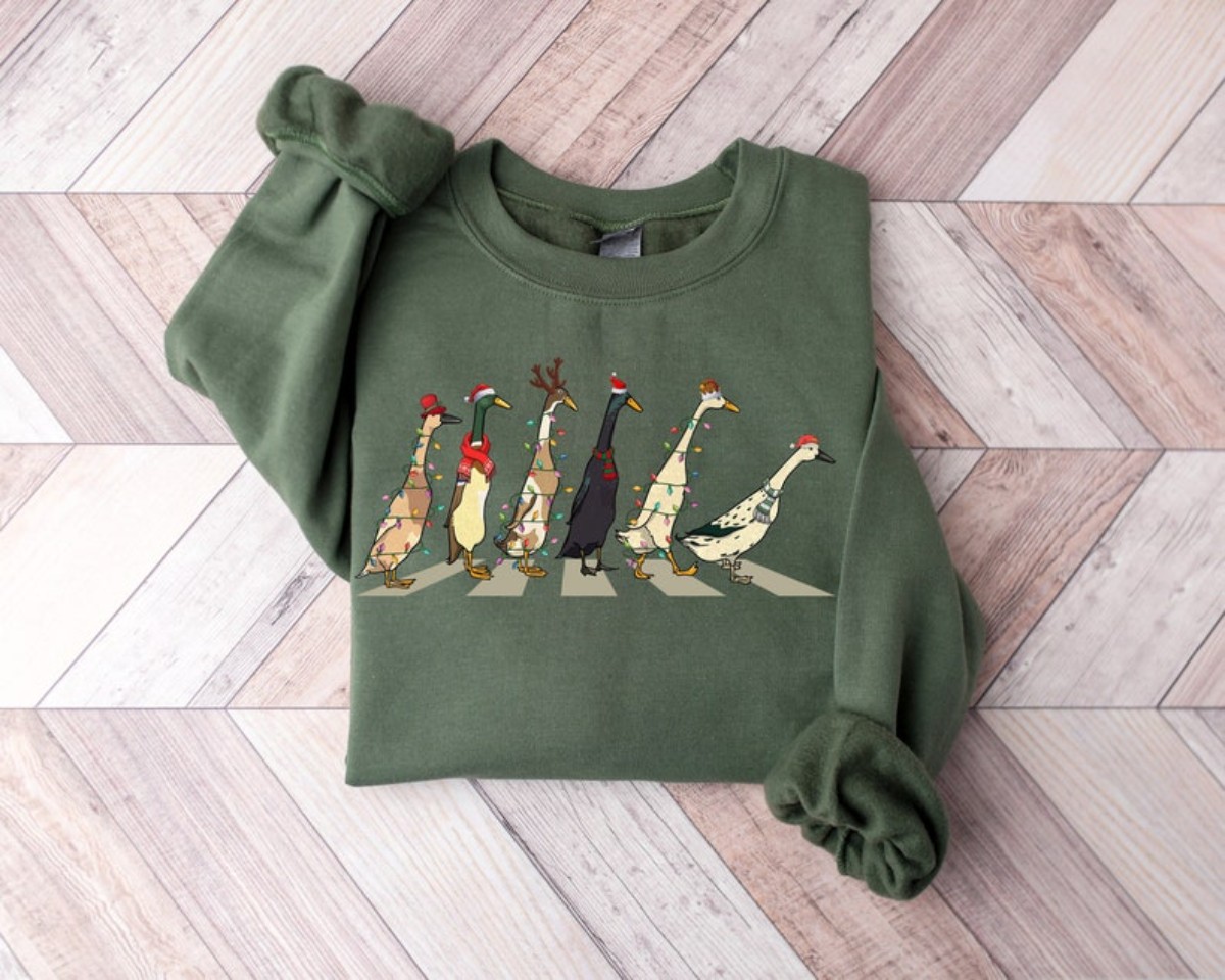 Christmas Ducks Hilarious Farm Animals Christmas Sweatshirt for Animal Lovers