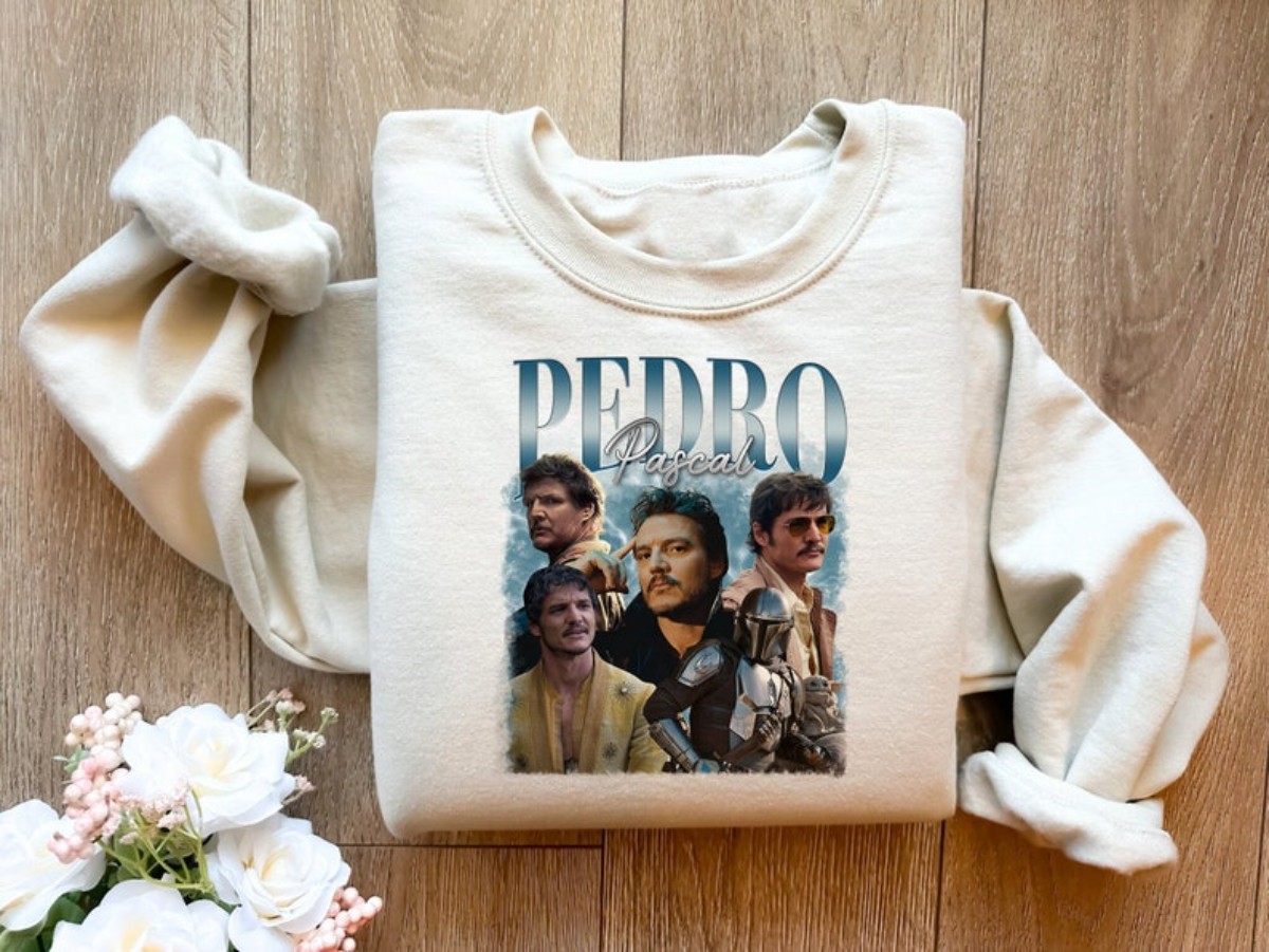 Pedro Pascal Retro Funny Celebrity Graphic Sweatshirt