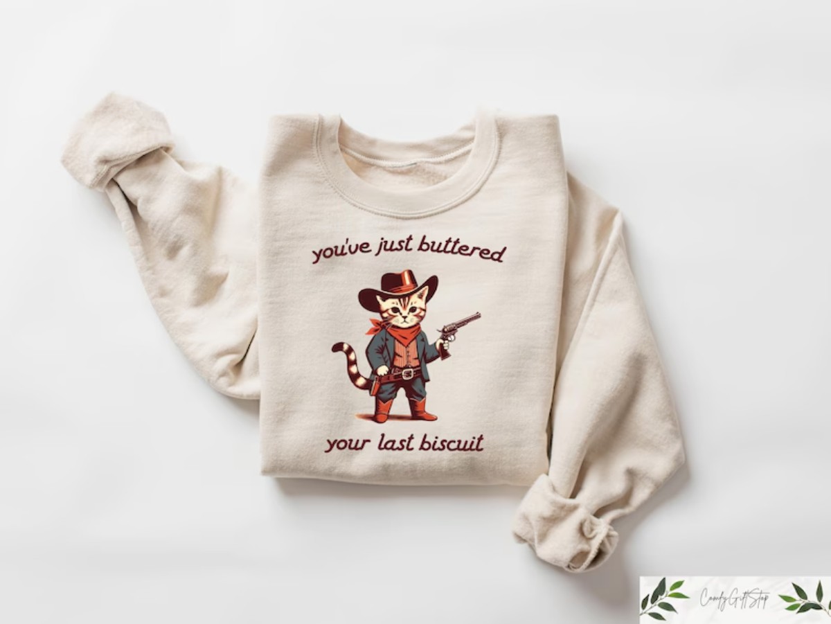 Cowboy Cat Tshirt Meowdy Partner, Funny Cat Shirt, Cozy Cat Sweatshirt