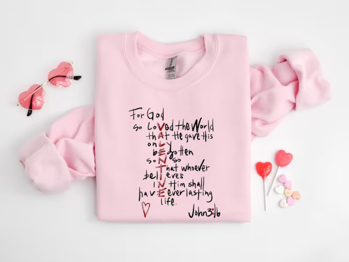 Valentine’s Day Shirt Love Like Jesus, Christian Valentine’s Day