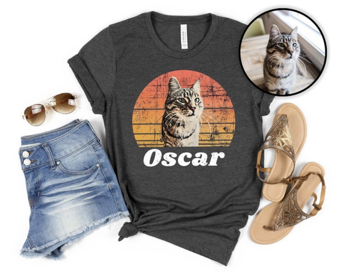 Custom Cat Shirt Unique Personalized Gift for Cat Lovers