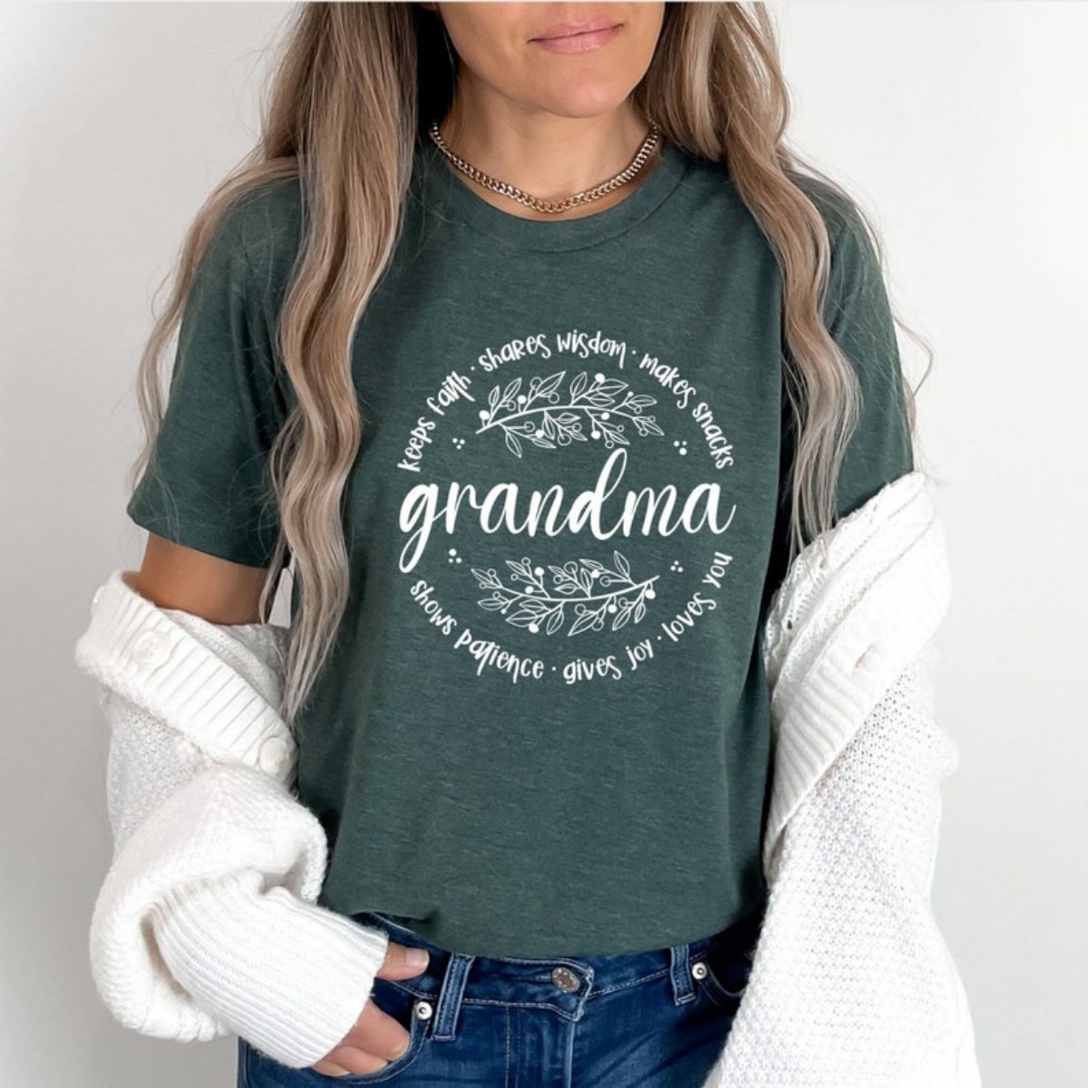 Grandma Shirt Heartwarming Gift for Grandparents and Grandma’s Birthday