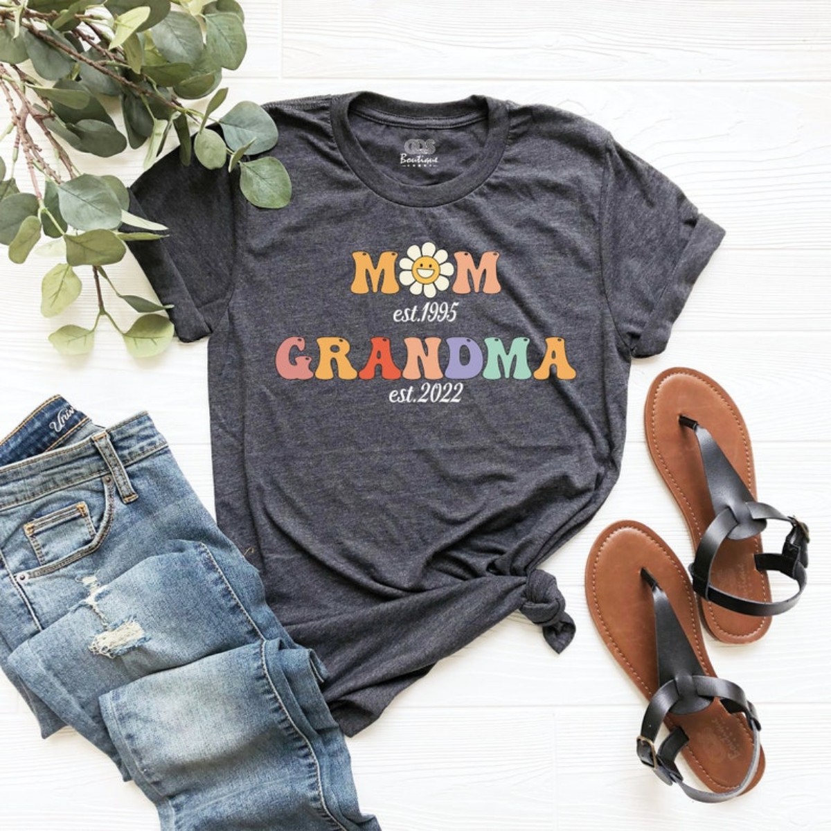 Grandma Shirt  Personalized Grandma Est. T-Shirt  Grandma To Be  New Grandma