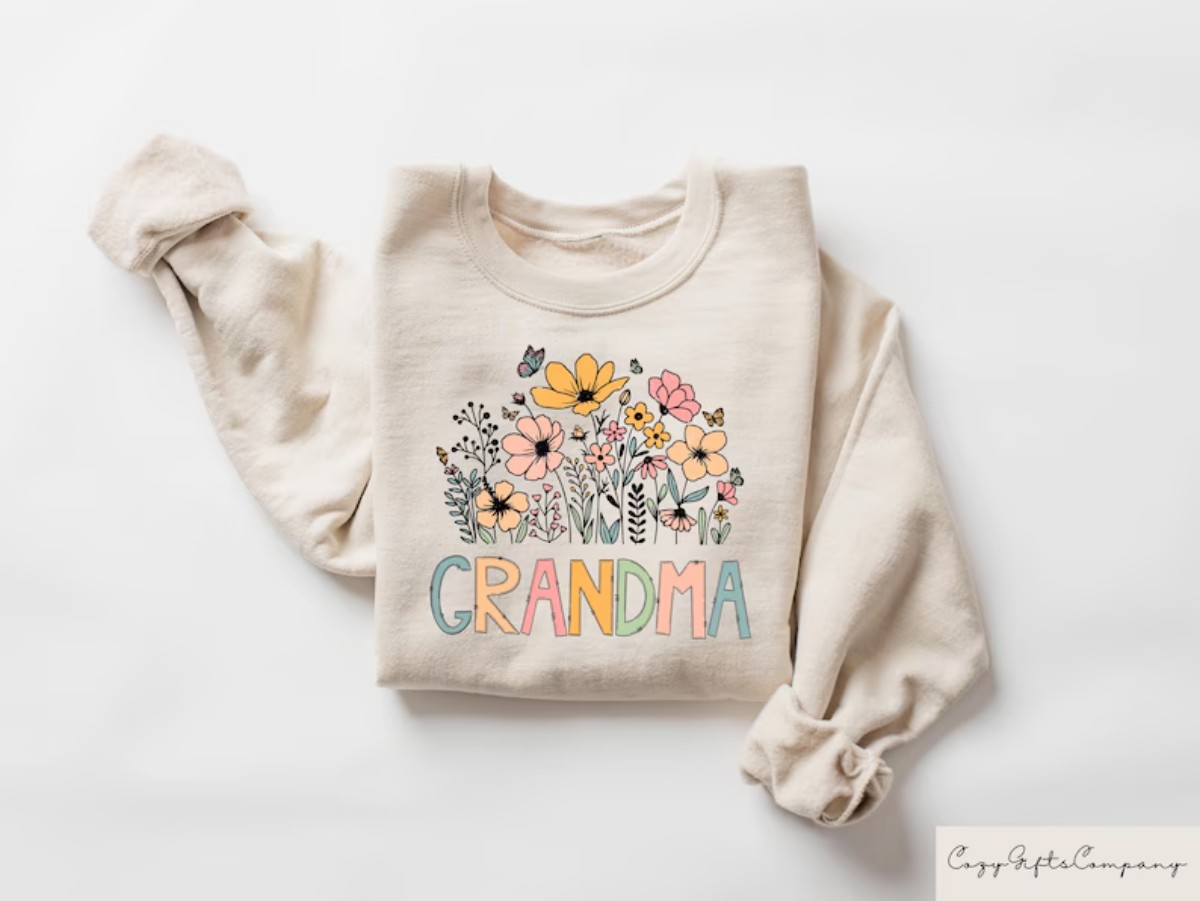 Grandma Sweatshirt Floral Patterns for Fun and Loving Grandmas