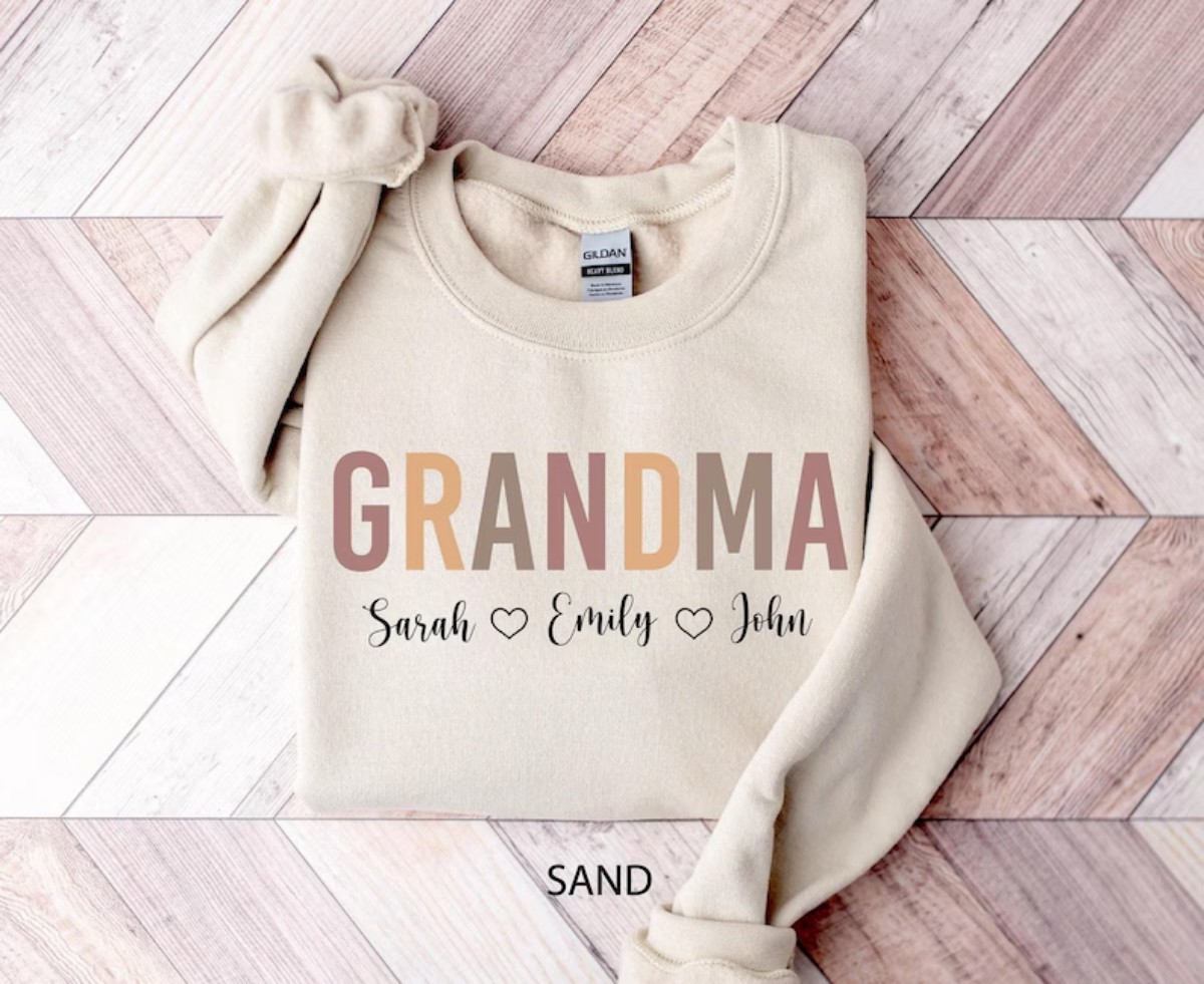 Personalized Grandma Sweatshirt Custom Names, Mother’s Day Gift