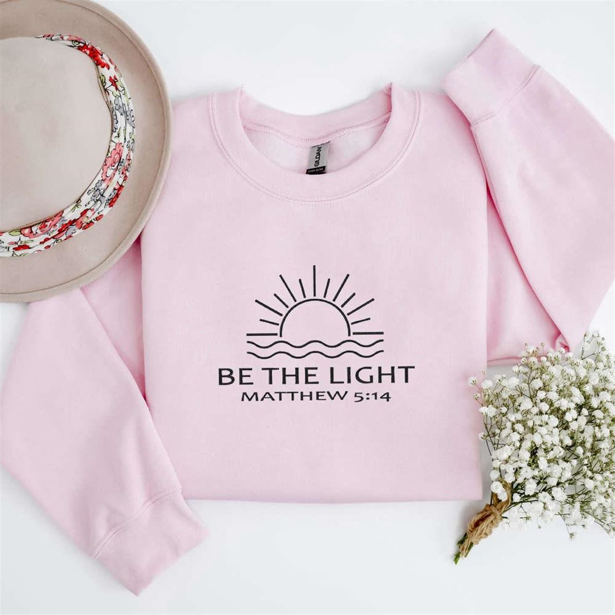 Be The Light Embroidered Sweatshirt