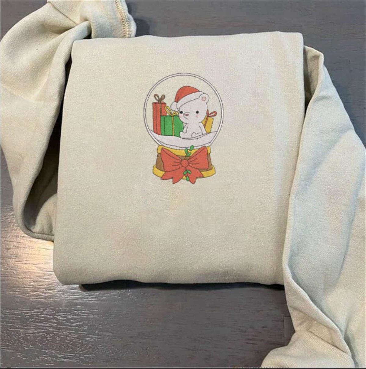 Bears Christmas Sweatshirt Embroidery X-mas