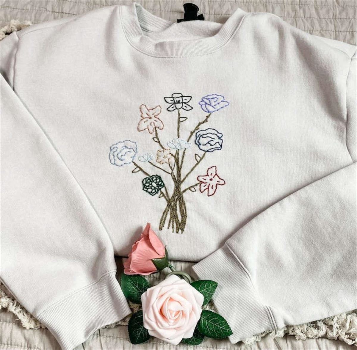 Birth Flower Crewneck Sweatshirt