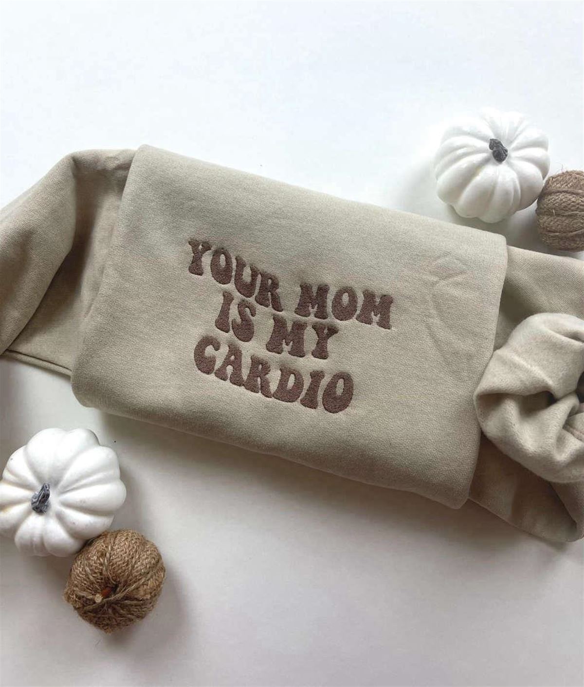 Cardio Embroidered Mom Sweatshirt