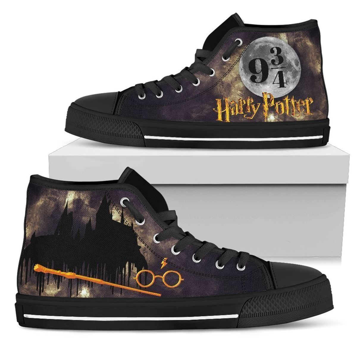 934 Vans High Top Shoes Gift For Fan Harry Potter